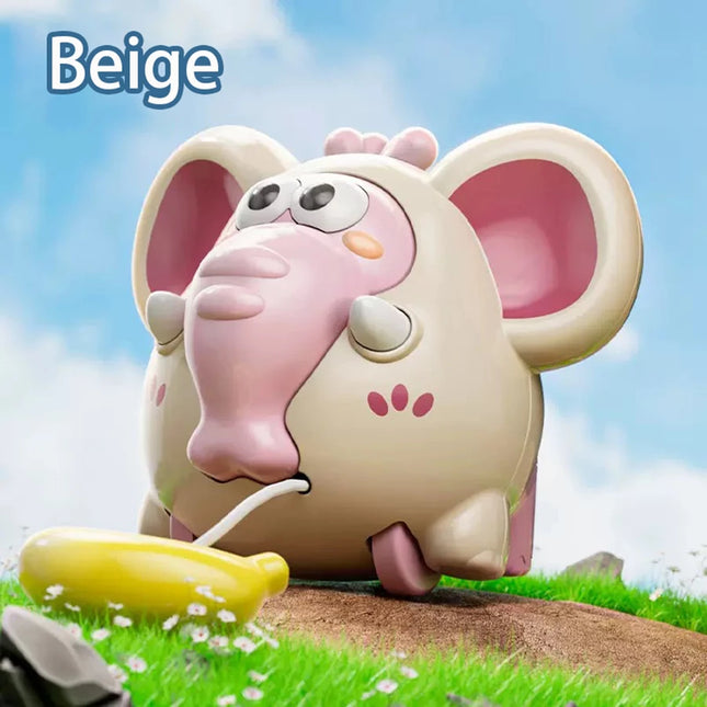 Children's Pull-String Banana Elephant Winding Toy, Wind-Up Scooter, Creative Cartoon Cute Animal Pull-String Baby Crawling Toy