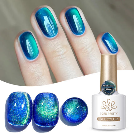 BORN PRETTY 10ml Pink Water Light Cat Magnetic Gel Polish Spaking Glitter UV LED Soak Off Gel Varnish Crystal DIY Manicure