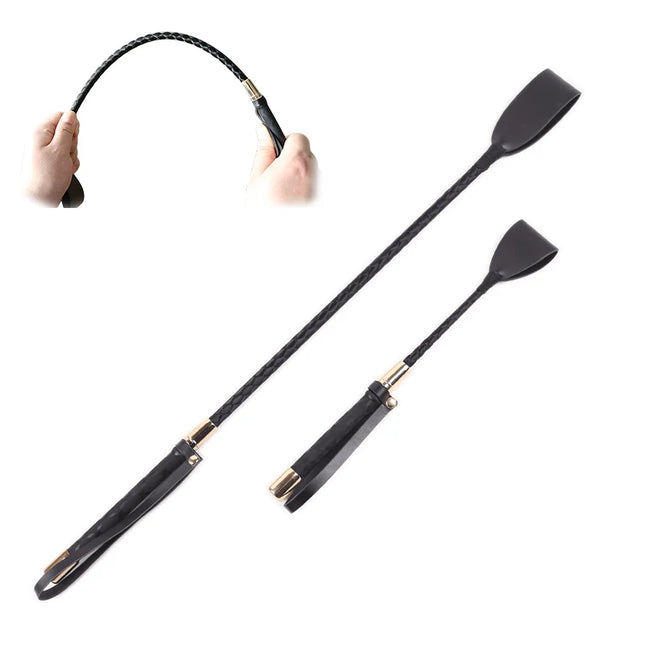 Black Horse Whip Leather Whip Bdsm Spanking Flogger Slave Bondage Restraints Sex Toys For Women Couples Adult Games 4 Sizes