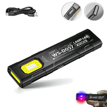 Ultra Bright Portable Magnetic & Clamp LED Flashlight Rechargeable Work Light with Built-in Battery Waterproof Pocket Lantern