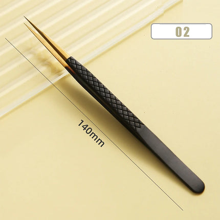 1Pcs Eyelash Tweezers Anti-static Non-magnetic Professional Pincet 3D Eyelash Extension Tweezer 100% Closure Makeup Tool