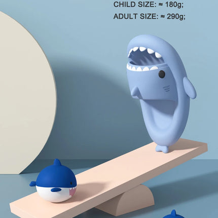 KIDMI Boys Girl Shark Slides Non-Slip Open Toe Cloud Sandals Cute Comfy Cushioned Thick Sole Slippers Cartoon Shower Slippers