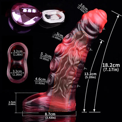 FAAK Remote Control Vibrating Silicone Cock Sleeve 2 Sizes Penis Extender Fantasy Hollow Horse dildo Vibrator Adult Sex Toys