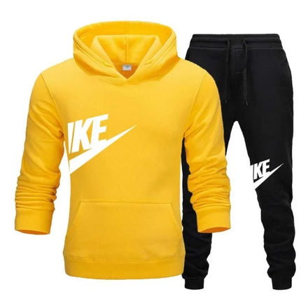 Fashion Outdoor Jogging 2-Piece Set For Men, New Autumn Winter Hooded Sweatshirt And Long Pants Casual Sportswear