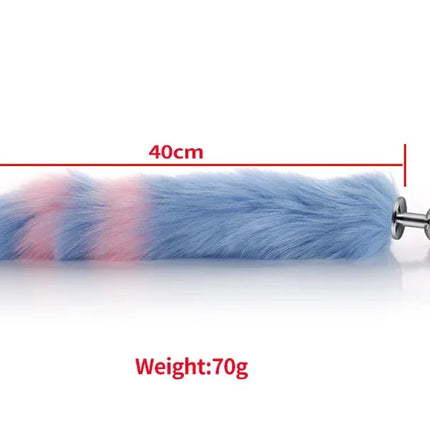 Cute Fox Tail Anal Plug Cat Ears Headbands Set Nipple Clip Neck Collar Erotic Cosplay Sex Toys For Women