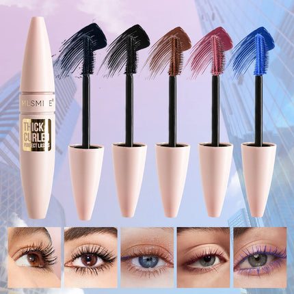 Colorful Mascara Thick Curl Waterproof Natural Eyelash Lengthens Long Lasting Quickly Dry Blue Brown Black Mascara Eye Makeup