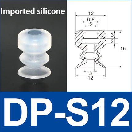 10Pcs Industrial robotic arm small vacuum suction cup single-layer SP double-layer DP three-layer MP silicone strong suction cup