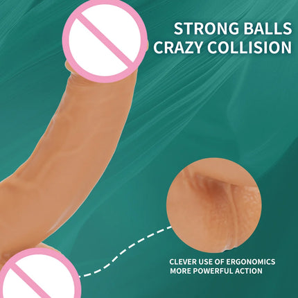 Strapless Strap-on Telescopic Dildo Vibrator Double-heads Vibrating G-Spot Stimulator Big Penis Adult Sex Toys For Women Lesbian