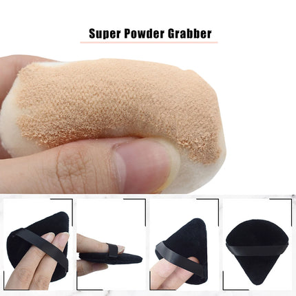 Wholesale makeup brushes 7Pcs Triangel Makeup Powder Puff Soft Velvet Cosmetic Sponges For Contouring, Eye Corners Air Cushion
