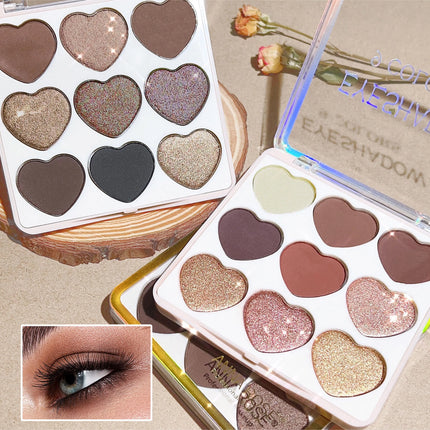 Affordable Love Holiday Makeup Set Nine Color Matte Glitter Eyeshadow Palette Waterproof Long Wear