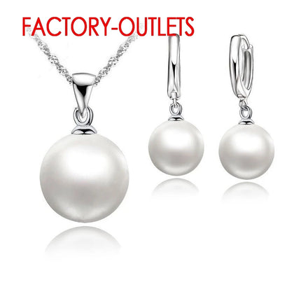 Genuine 925 Sterling Silver Bridal Jewelry Sets Pearl Fashion Jewelry Women Girls Engagement Anniversary Fine Gift Wholesale