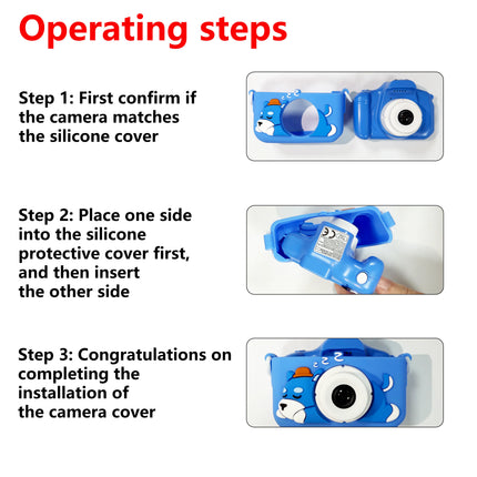 Unicorn Kids Camera Silicone Case Universal Cover with Lanyard CASE ONLY