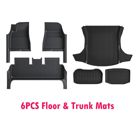 For Tesla Model 3 Highland 2026 2025 Floor Mats with Door Sill Protector Full Cover Floor Liners with Front Rear Cargo Liner