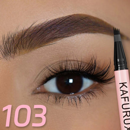 6 Colors 1PC Brown Eyebrow Pen Waterproof 4 Split Tip Black Eyebrows Pencil Liquid Eye Brow Makeup Lasting Cosmetic for Gifts