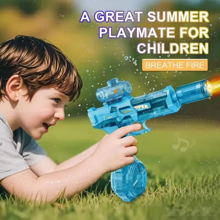 Fun electric pulse water gun, simulated flame sensing light, fully automatic toy water gun, adult outdoor beach toy