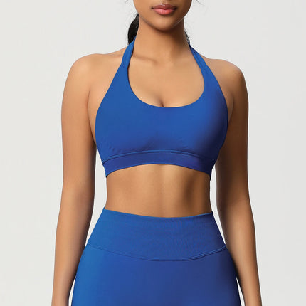 Women Sports Bra Seamless Halter Clothes Push-up Vest Brassiere Gym Top Backless Fitness Yoga Workout Running Underwear