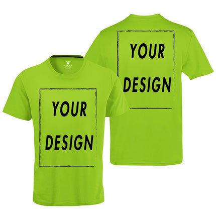 100% Cotton Custom T Shirt Make Your Design Logo Text EU Size for Men and Women Front Back Both Side Personalized Tshirt