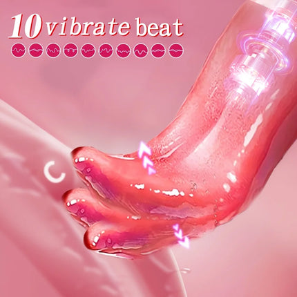 Clitoral Nipple Licking Vibrator Vaginal Anal Orgasm Stimulator with 10 Vibration Modes Adult Sex Toys for Couples Pleasure Game
