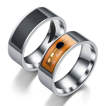 8Mm NFC Smart Ring for Men Unisex Waterproof No Charge Wearable Finger Digital Ring Multi-Function Unlock Phone App Lock