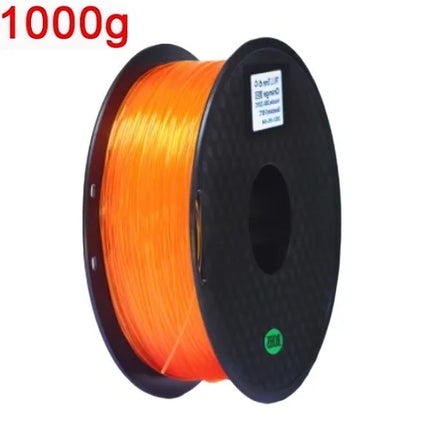 Flexible Filament Transparent TPU 1.75mm 1kg 500g 250g Fit FDM 3D Printer Material 95A Soft TPU Filament Clear Blue Green Red