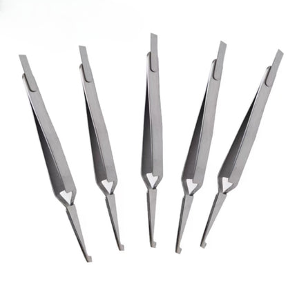 15pc/10pc/5pc Dental Bracket Tweezers Holder Instrument Stainless Steel Serrated Orthodontic Tweezers Pliers for Teeth Care Tools