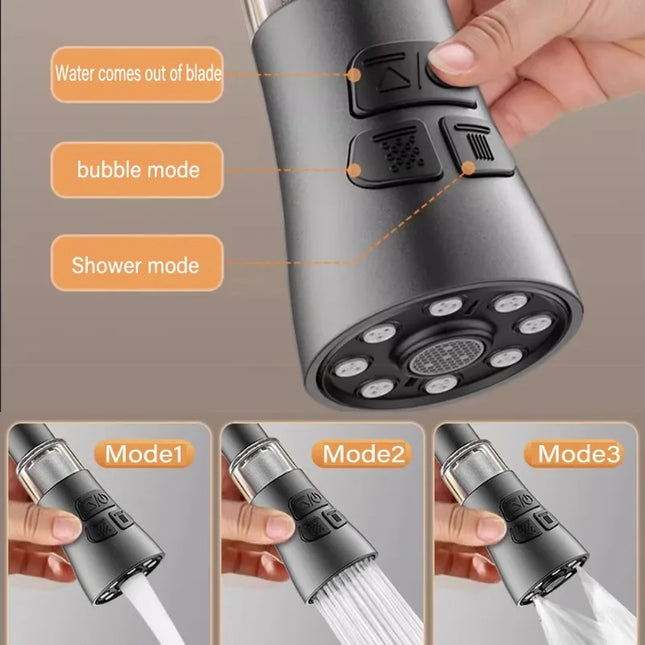 Universal 360° Kitchen Faucet Extender with Filter Function Aerator Splash Filter Washbasin Bubbler Nozzle Aerator for Home Impr
