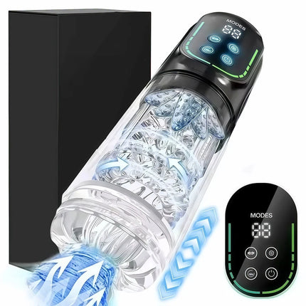Automatic Telescopic Rotation Masturbator Cup Vagina Masturbation Blowjob Adults Sex Toys for Men Male Piston Mastubator