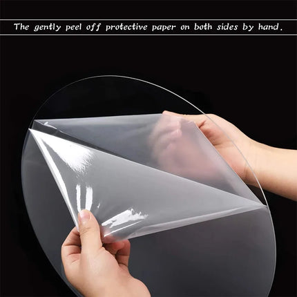 2 Pieces Acrylic Cake Pans Round Happy Birthday Cake Boards Clear Acrylic Decorations for Cake Baking DIY Desserts and Crafts