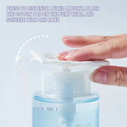 Gentle Press Pump Makeup Remover 300ml Amino Acid Cleansing Water, Deep Clean Hydrating Non-Tightening Non-Sticky Makeup Remover