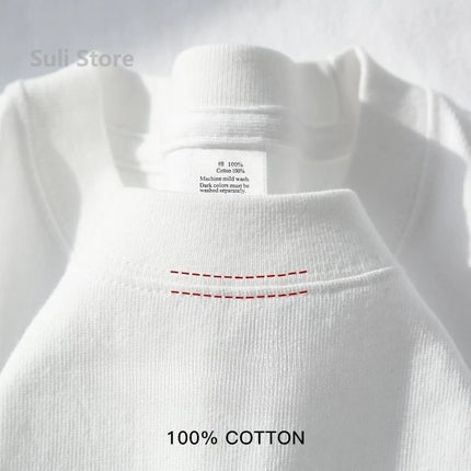 100% Cotton Unisex T-Shirts 450G High Quality White T-Shirts Tee Shirts Summer Blank T-Shirt For Men Camisetas Para Hombre