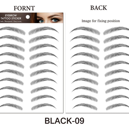 6D Hair-like Eyebrow Sticker Water-based Brow Tattoo Stickers Long Lasting Waterproof Nutural Enhancers False Eyebrows Cosmetics