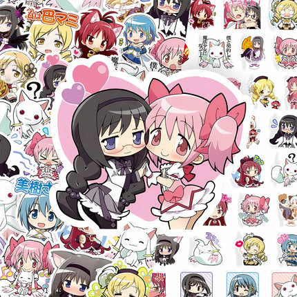 10/30/50/100pcs Kawaii Puella Magi Madoka Magica Stickers Cute Akemi Homura Graffiti Decals DIY Journal Classic Cartoon Sticker
