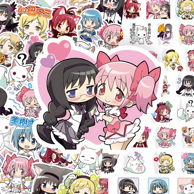 10/30/50/100pcs Kawaii Puella Magi Madoka Magica Stickers Cute Akemi Homura Graffiti Decals DIY Journal Classic Cartoon Sticker