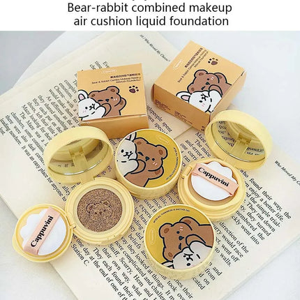 Moisturizing Concealer Air Cushion Foundation Cream Light Natural Waterproof Brighten High Coverage Base Makeup Cosmetics