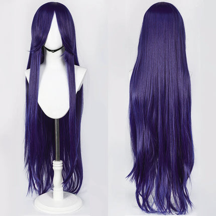 100CM Long Straight Wig With Bangs Synthetic Cosplay Wig For Women Pink Purple Cosplay Wigs for Party For Halloween