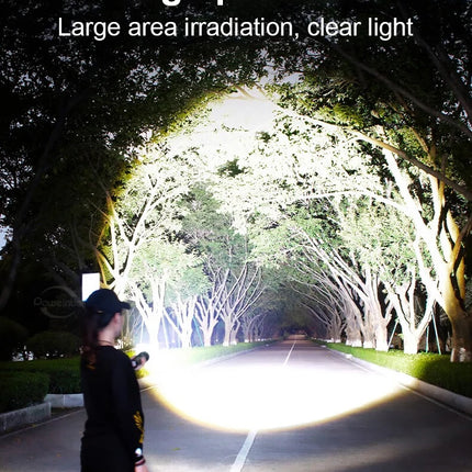 High Power Led flashlight Strong Light Rechargeable Torch Portable Handheld Flashlight Long Range 5km COB Light Camping Hiking