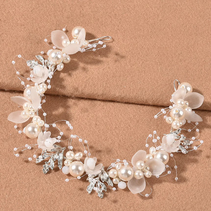 Chinese Hair Pins and Side Clips Flower Hairpins Retro Headband for Women Girls Fairy Rhinestones Hanfu Dress Hair Accessories