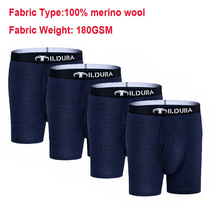 100% Merino Wool Boxer Briefs Men Merino Underwear Base Layer Merino Boxer Brief Underpants Soft Moisture Breathable Asian Size