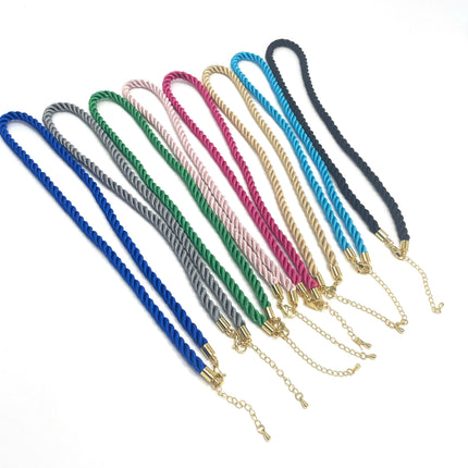 20Pcs Exaggerated Boho Metal Necklace Women Handmade Vintage Rope Nylon DIY Jewelry Making Accessories Wholesale