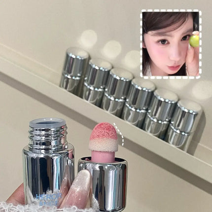 Low Saturation Matte Liquid Blush Water Light Cheek Cream Smooth Blush Big Sponge Brush Head Easy To Apply Natural Rouge Makeup