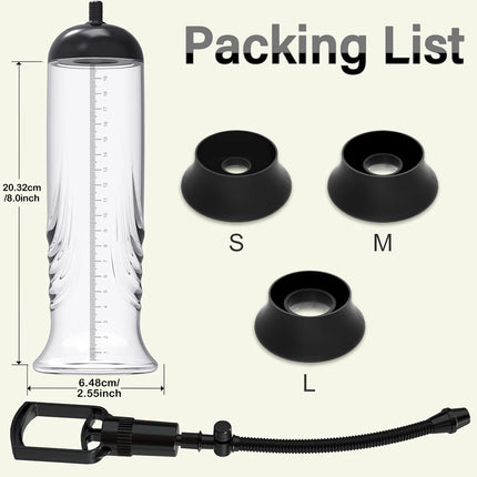 Manual Penis Pump Penis Extender Vacuum Pump Penis Enlargement Enhancer Dick Trainer Sex Toys for Men Male Masturbator Tool