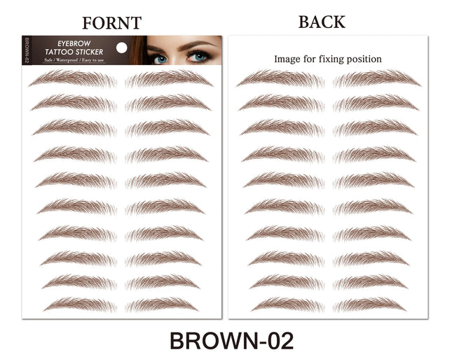 6D Hair-like Eyebrow Stickers Water-based Brow Tattoo Stickers Long-lasting Waterproof Natural Enhancers Fake Eyebrows Cosmetics