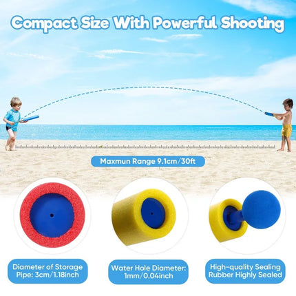 Children's Water Gun Foam Water Gun for Pool Beach Garden Outdoor Water Games for Children 3+ Years Pool Toys Summer