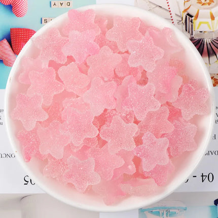10pcs Slime Charms Soft Candy Resin Star Additives Supplies DIY Kit Filler Decor For Fluffy Clear Cloud Slime Clay 18mm