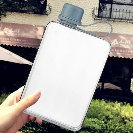 Pocket Water Bottle 500ml Flat Drink Cup Water Bottle Summer Water Flask Sports Water Bottle Leak-Proof Slim Cold Flask For