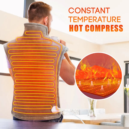 Electric Heating Pad Wrap Winter Warming Blanket For Shoulder Neck Abdomen Leg Waist Pain Relief Keep Warm Heated Shawl 60*90cm