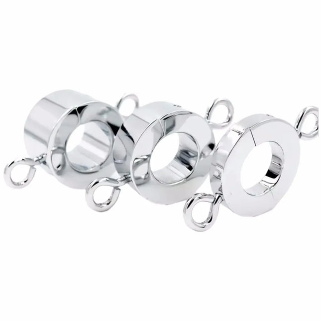 Metal Cock Ring Ball Stretchers Scrotum Pendant Testis Weight Restraint Male Chastity Belt Lock Ring Drop shipping