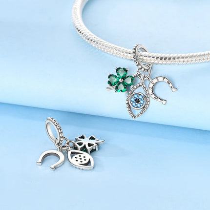 Original 925 Sterling Silver Charm Beads Love Heart Family Charms Pendant Fit Bracelet Charm Women DIY Jewelry Gift