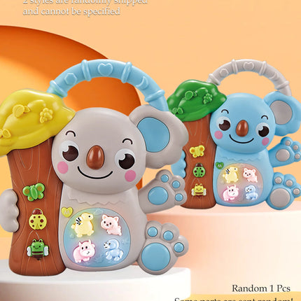 Cartoon Electric Music Toys for Kid, Lighting Musical Piano Model Lion Rabbit Elephant Early Education Gifts