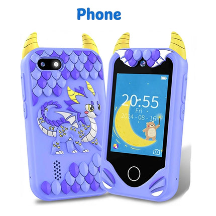 Smart Phone Toys Learning Phone Kids 2.8" Touch screen Dual Camera ABC/Habit Tracker Educational Games Perfect Gift For Boy Girl